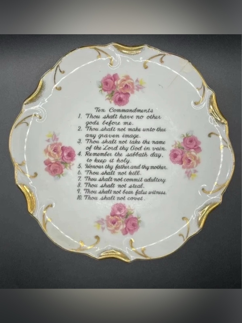 Ten Commandments Plate